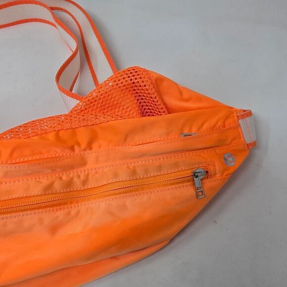 LULULEMON Namaste Yoga Tote BAG Mesh Neon Orange - Picture 2 of 14